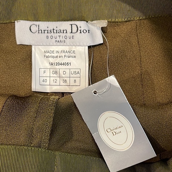 NWT Christian Dior Green Pants Size 8 - Picture 6 of 11